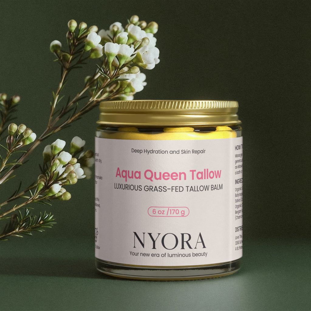 NYORA Aqua Queen Tallow | Luxurious Grass-Fed Tallow Balm for Deep Hydration and Skin Repair