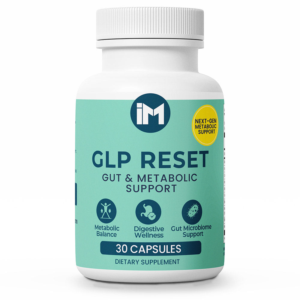 IM GLP Reset | Gut & Metabolic Support | Probiotics, Berberine, Cinnamon, Turmeric & Resveratrol | 30 Capsules | Daily Digestive & Wellness Supplement
