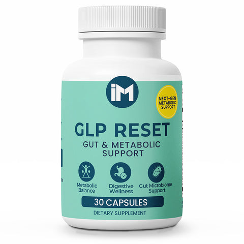 IM GLP Reset | Gut & Metabolic Support | Probiotics, Berberine, Cinnamon, Turmeric & Resveratrol | 30 Capsules | Daily Digestive & Wellness Supplement
