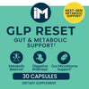 IM GLP Reset | Gut & Metabolic Support | GLP-1 Probiotics Akkermansia & Bifidobacterium Breve | Riboflavin B2, Mangosteen, Berberine & Resveratrol | Daily Digestive Wellness Capsules