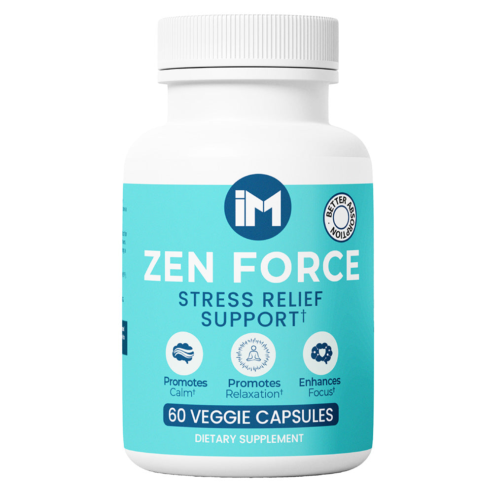 IM Zen Pack - IM Zen Force & IM OmegaPulse - Calm, Relaxation & Focus Support | Organic Ashwagandha & Black Pepper Extract | Omega-3 Fatty Acids - Fish Oil - EPA & DHA