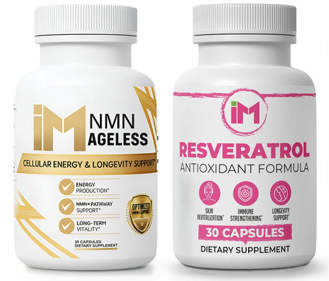 Vital Energy Duo | Daily Energy & Vitality Support | NAD+ & Resveratrol Antioxidant Stack