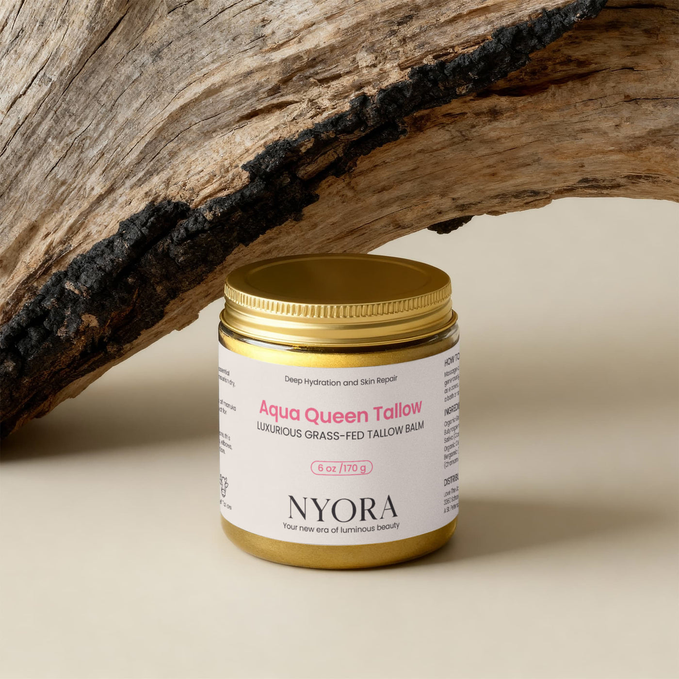 NYORA Aqua Queen Tallow | Luxurious Grass-Fed Tallow Balm for Deep Hydration and Skin Repair
