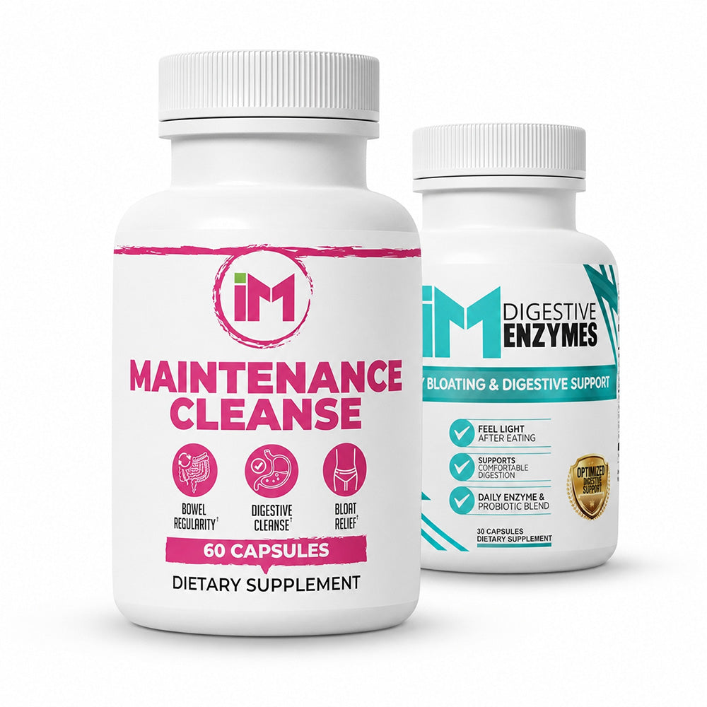 IM Digest & Go Pack | Enzimas Digestivas + Maintenance Cleanse | Apoyo Digestivo Diario