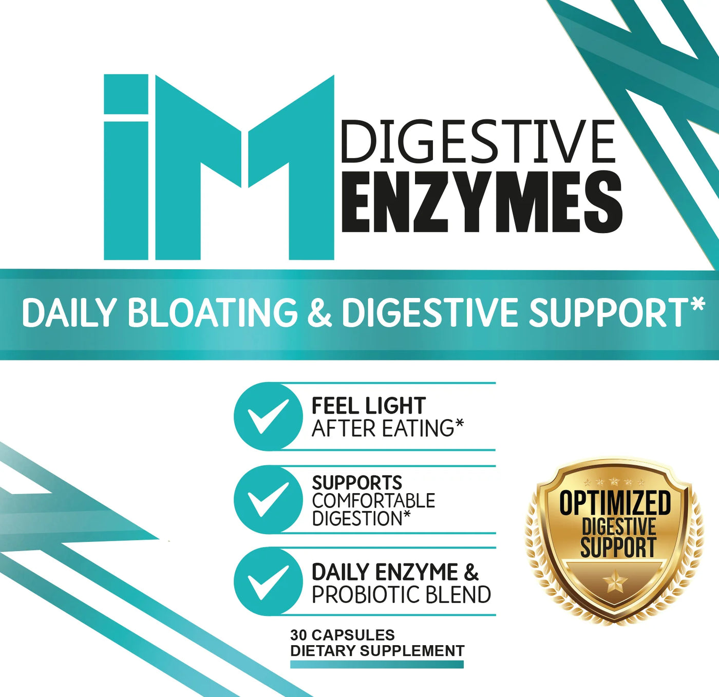 IM Total Digestive Pack | Enzimas, Maintenance Cleanse, Prebiótico y Probiótico | Sistema Digestivo de 4 Pasos