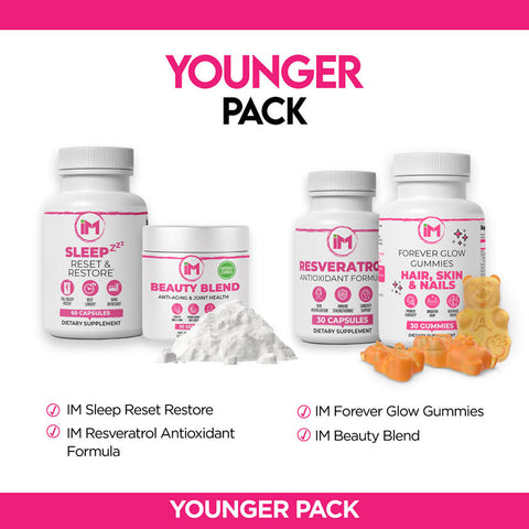 IM Younger Pack: Beauty Blend, ForeverGlow, Resveratrol, Sleep Reset Restore