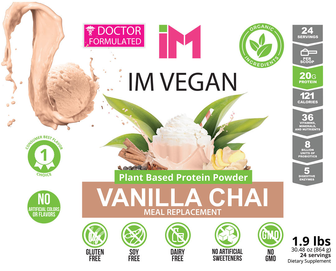 IM Vegan Plant Based Protein Powder - 3 Botellas
