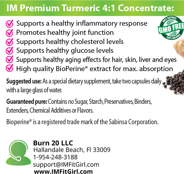 IM Premium Turmeric 4:1 Concentrate with Bioperine - 2 Frascos